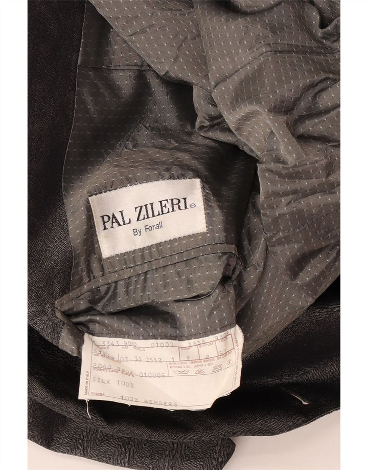 Jachetă Blazer pentru bărbați Pal Zileri IT 50 mare, gri, chevron, mătase