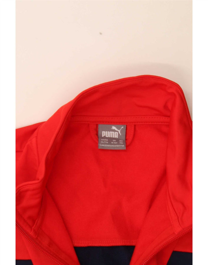 Jachetă de trening Puma pentru băieți 15-16 ani, roșu, color block