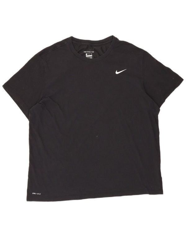 Tricou pentru bărbați NIKE Dri Fit Top 2XL bumbac negru