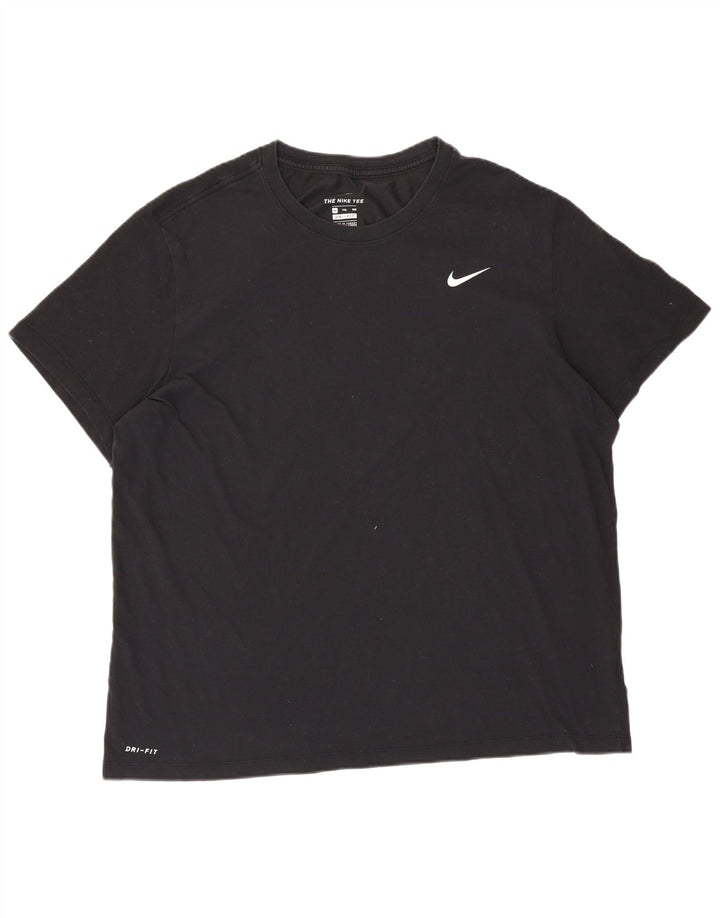 Tricou pentru bărbați NIKE Dri Fit Top 2XL bumbac negru