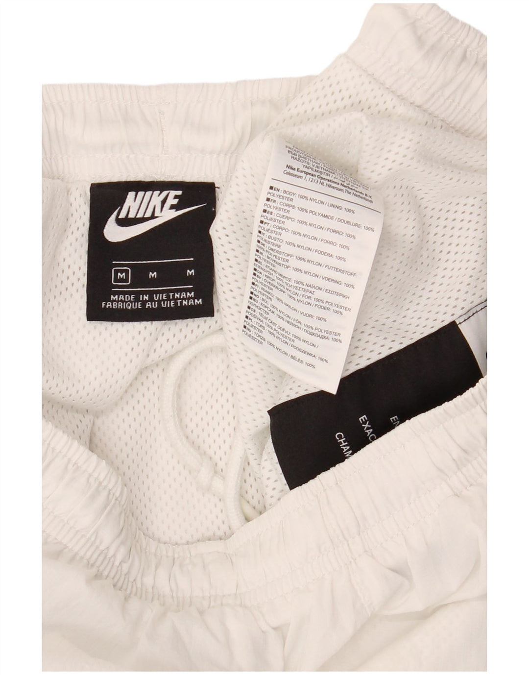 Pantaloni de trening pentru bărbați Nike Pantaloni de jogging Mediu, alb, nailon color bloc