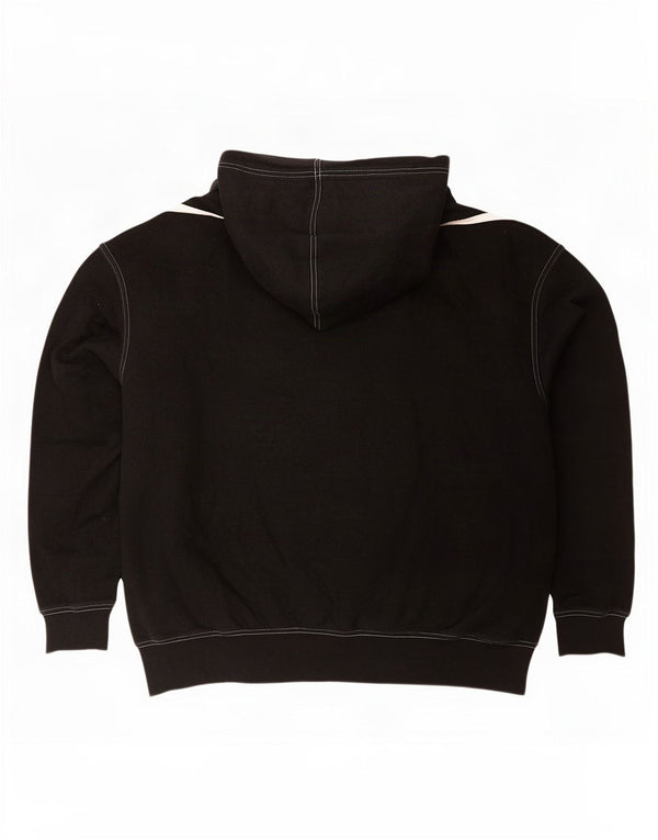 Pulover cu glugă supradimensionat cu grafic Nike pentru femei UK 16, mare, negru, bumbac