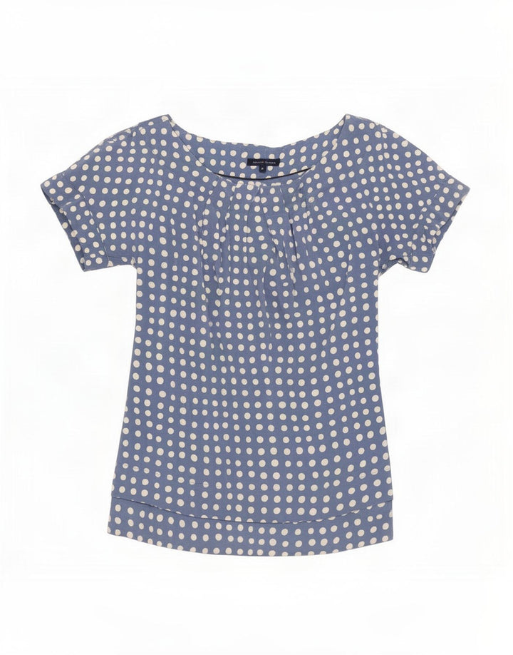 Bluză pentru femei Tommy Hilfiger Top US 8 Medium Blue Polka Dot Silk