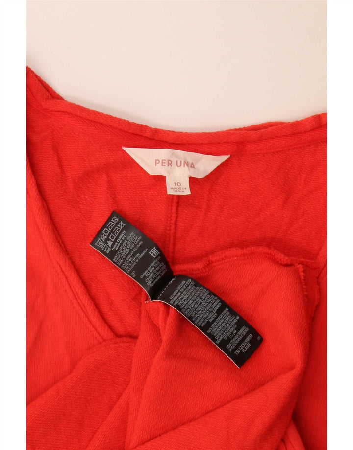 Marks & Spencer Femei Per Una Oversized Top cu mâneci 3/4 UK 10 Small Red
