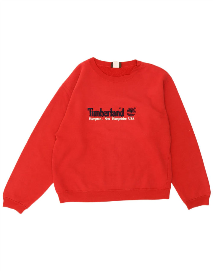 Hanorac grafic pentru bărbați Timberland Jumper Bumbac Roșu Mediu
