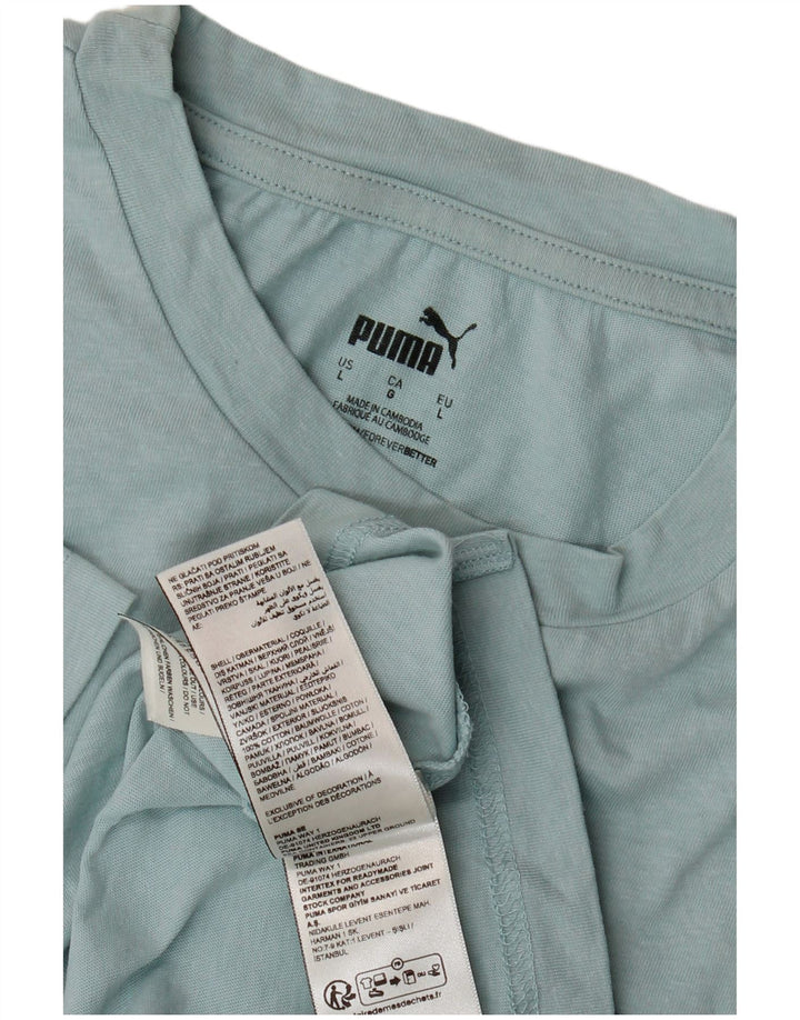 Tricou grafic Puma pentru bărbați Top mare din bumbac turcoaz
