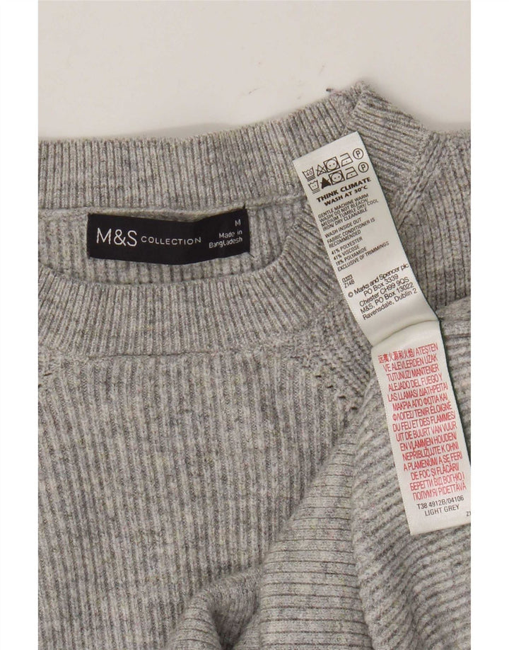 Pulover pentru femei Marks & Spencer cu decolteu rotund UK 12 Medium Gri Pete