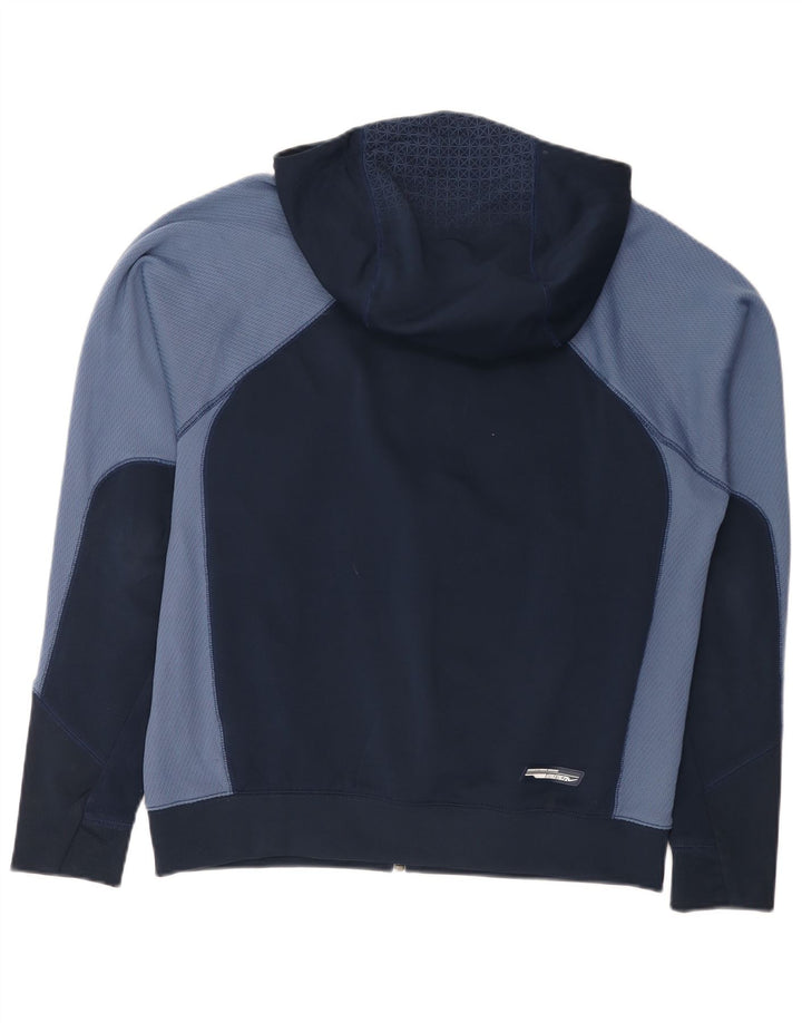 Jachetă de top pentru trening cu glugă grafică Nike pentru bărbați, albastru bleumarin mediu