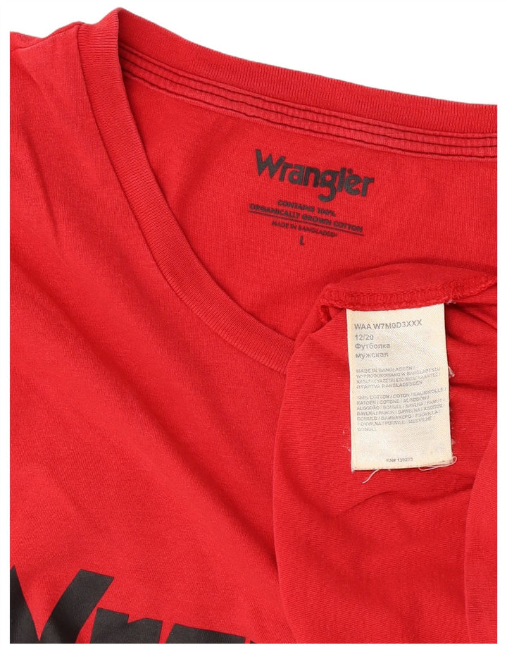 Tricou grafic pentru bărbați Wrangler Top mare bumbac roșu