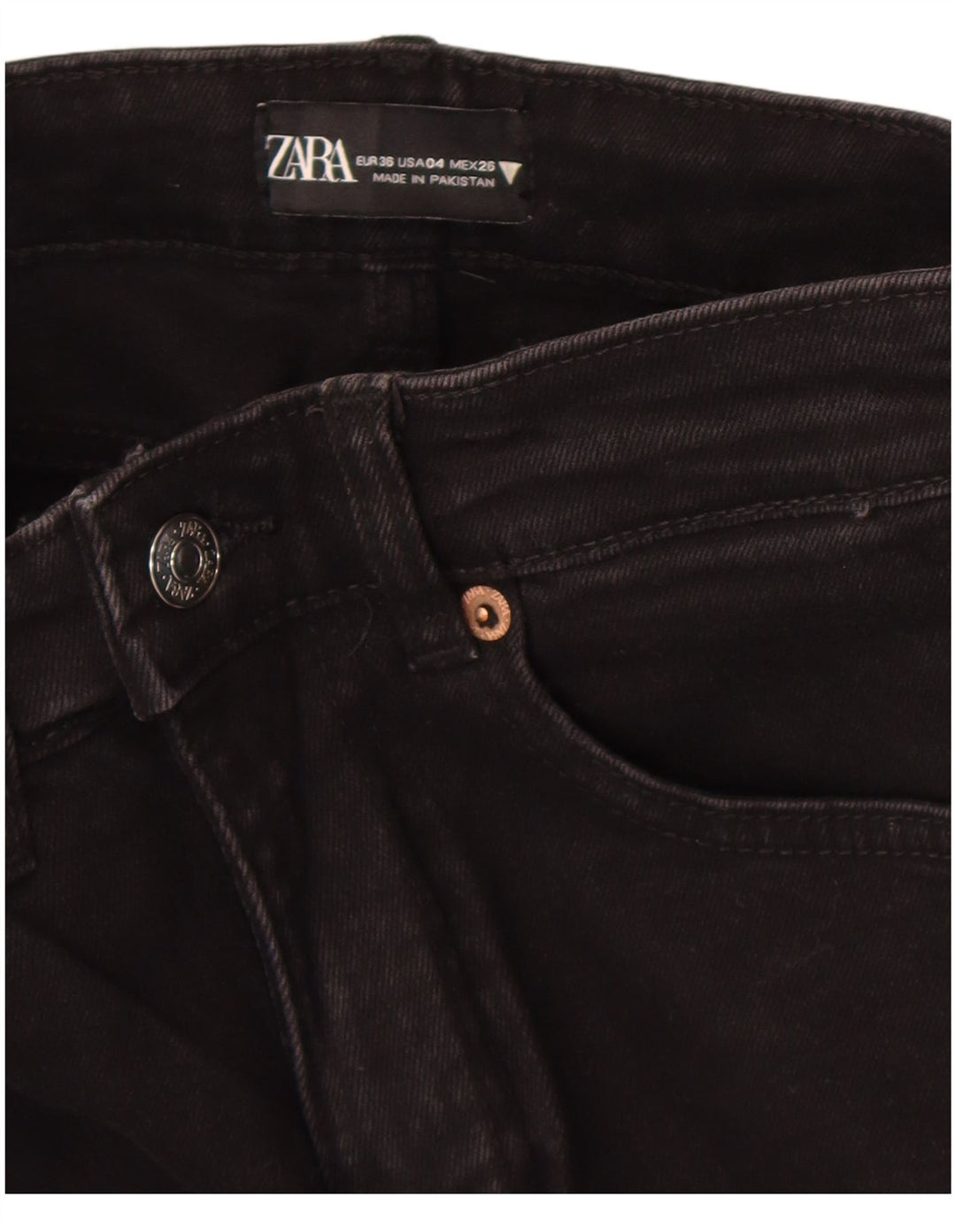 Blugi Zara Femei Bootcut EU 36 XS W26 L25 Negri