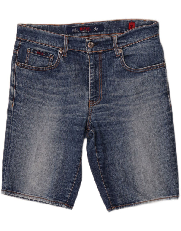 Pantaloni scurți din denim pentru bărbați Rifle W31 Medium Blue
