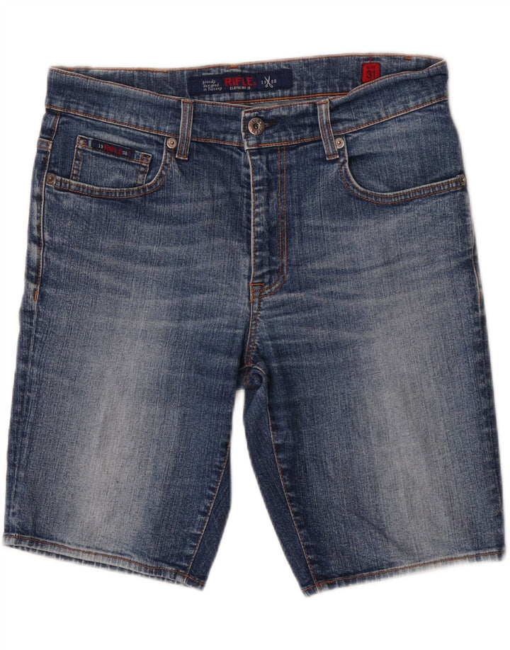 Pantaloni scurți din denim pentru bărbați Rifle W31 Medium Blue