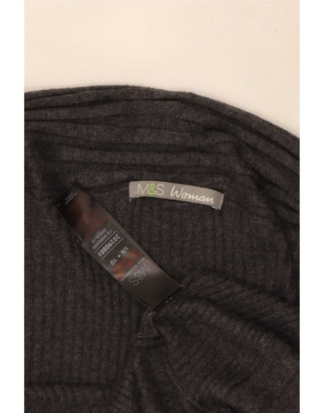 Pulover cardigan asimetric pentru femei Marks & Spencer UK 10 mic gri