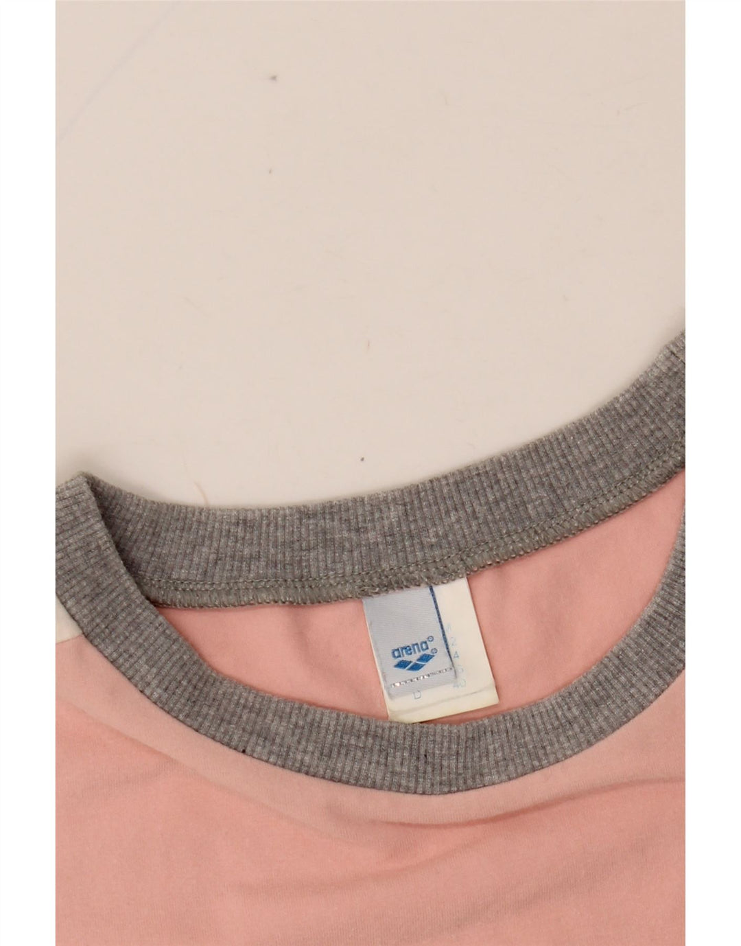 ARENA Tricou cu grafic crop pentru femei Top UK 14 Medium Pink Colorblock Bumbac