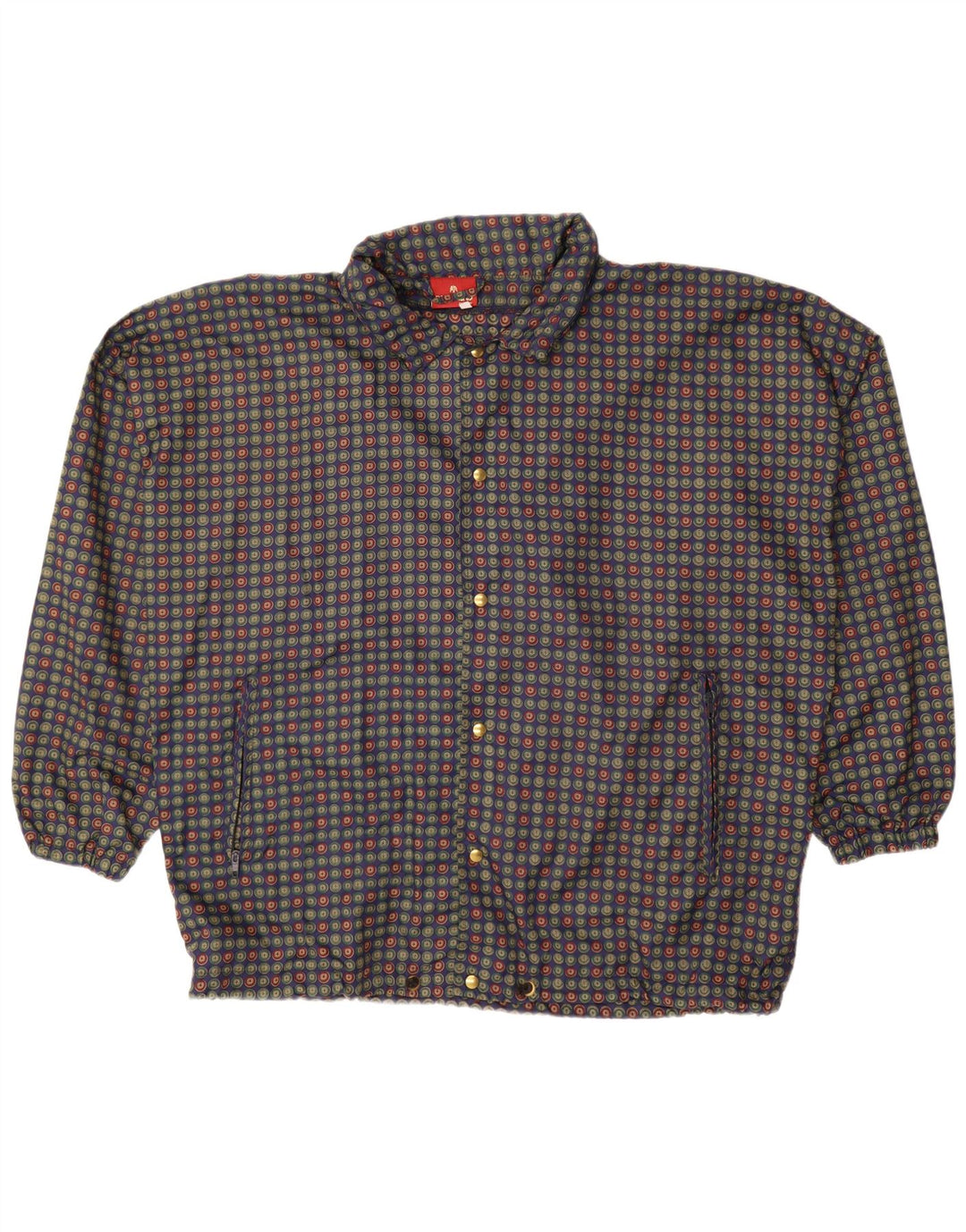 Jachetă bomber supradimensionată pentru bărbați VINTAGE UK 40 mare cu buline albastre