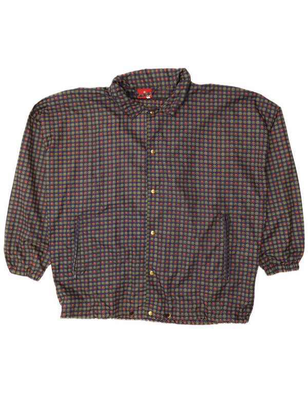 Jachetă bomber supradimensionată pentru bărbați VINTAGE UK 40 mare cu buline albastre