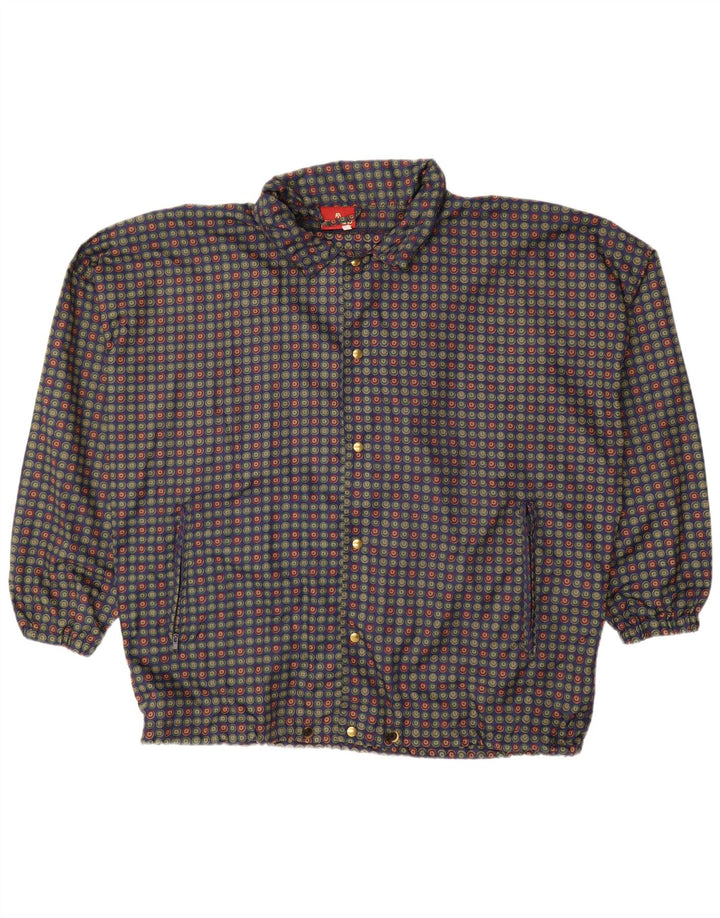 Jachetă bomber supradimensionată pentru bărbați VINTAGE UK 40 mare cu buline albastre