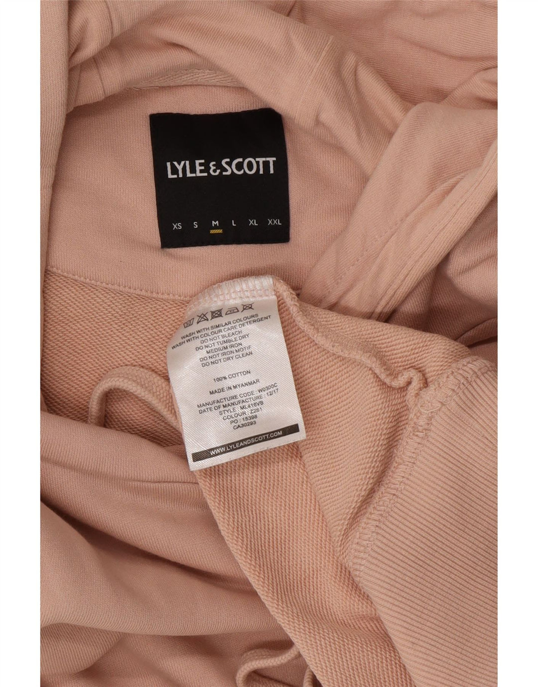Pulover Lyle & Scott pentru bărbați, bumbac roz mediu