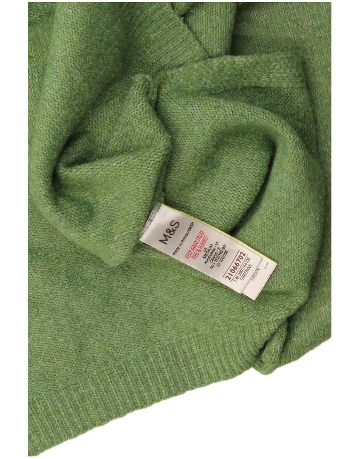 Pulover cu decolteu în V supradimensionat pentru femei Marks & Spencer UK 14 verde mediu