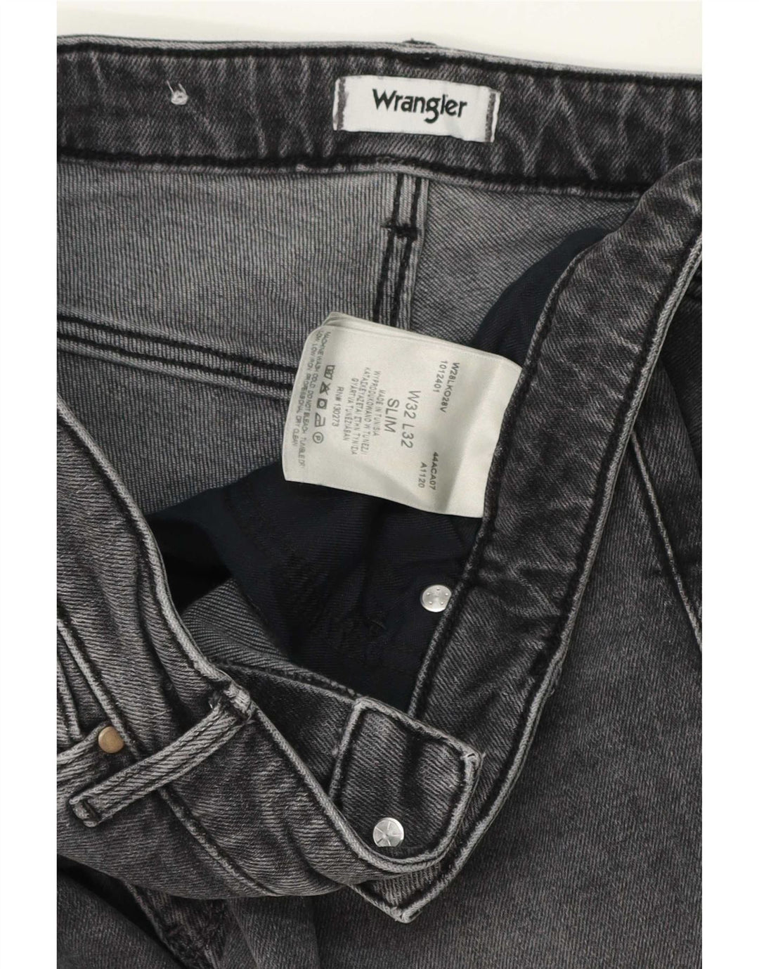 Blugi slim pentru bărbați Wrangler W32 L32 bumbac gri