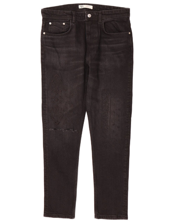 Blugi slim pentru femei Zara EU 40 Medium W31 L29 Bumbac negru