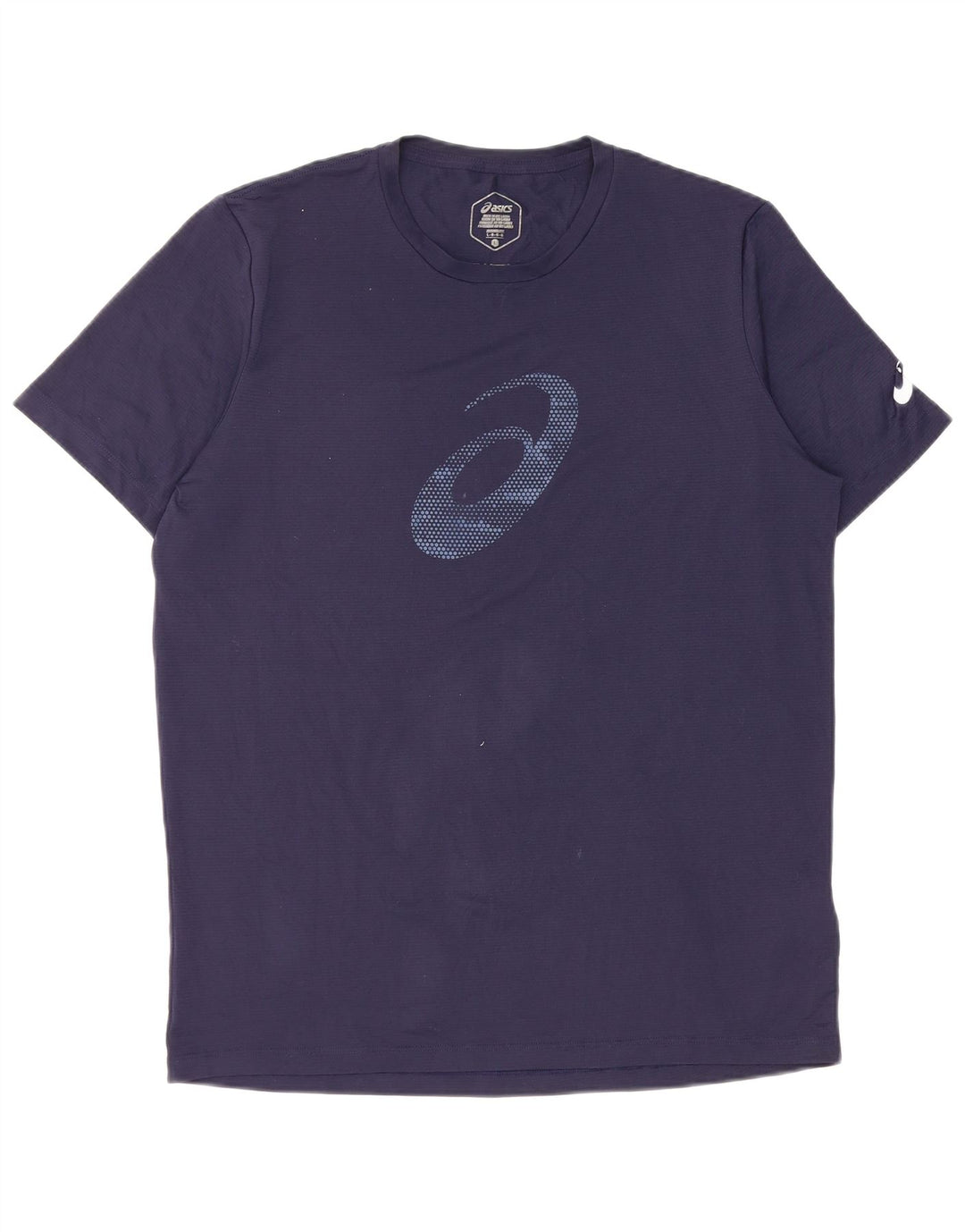 Tricou grafic Asics pentru bărbați Top mare din poliester bleumarin