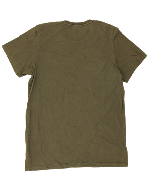 Tricou grafic Adidas pentru bărbați Top mare din bumbac verde