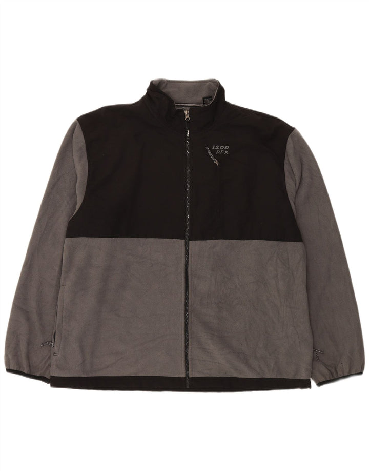 Jachetă fleece pentru bărbați IZOD UK 44 2XL Gri Poliester color bloc