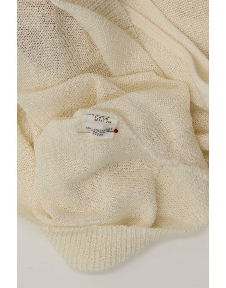 Bluză vintage fără mâneci pentru femei IT 44 Medium Acrilic alb