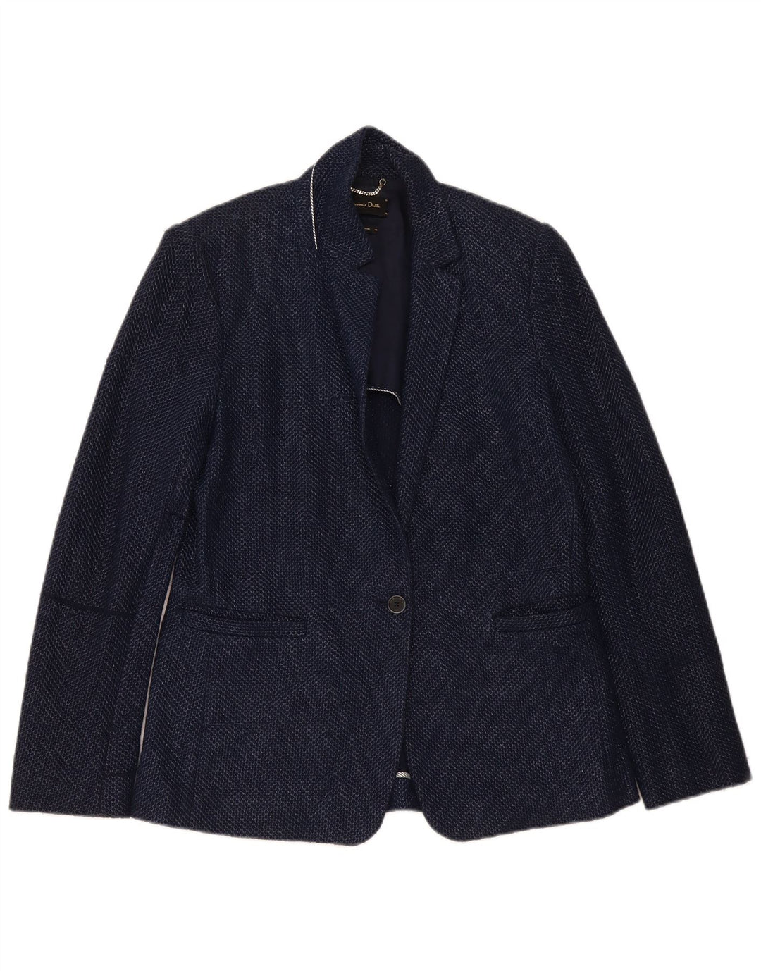 Massimo Dutti Jachetă Blazer Femei 1 Buton EU 40 Mediu Bumbac Bleumarin