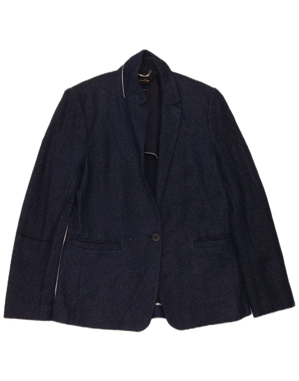 Massimo Dutti Jachetă Blazer Femei 1 Buton EU 40 Mediu Bumbac Bleumarin