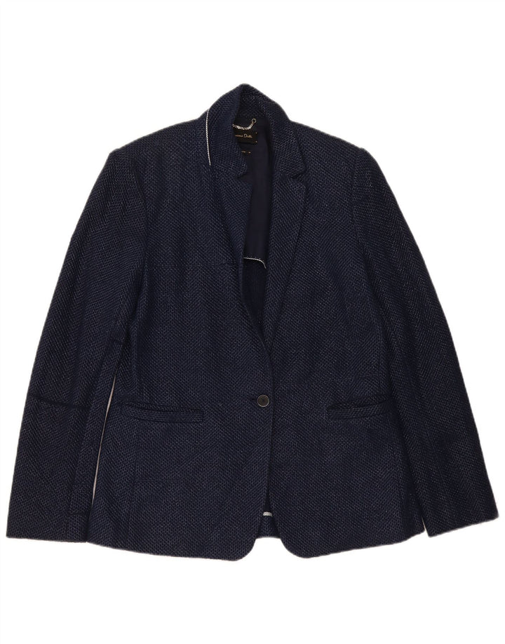 Massimo Dutti Jachetă Blazer Femei 1 Buton EU 40 Mediu Bumbac Bleumarin