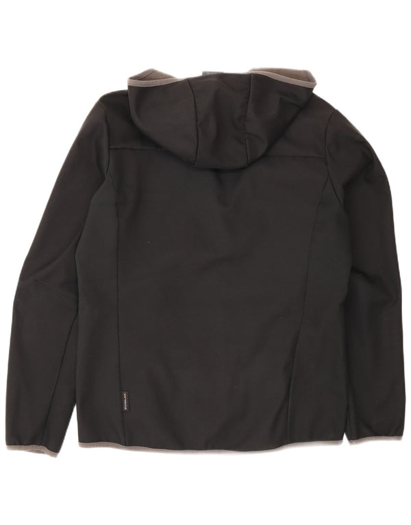 Jack Wolfskin Jachetă de vânt cu glugă pentru bărbați UK 36/38 Medium Black Sports