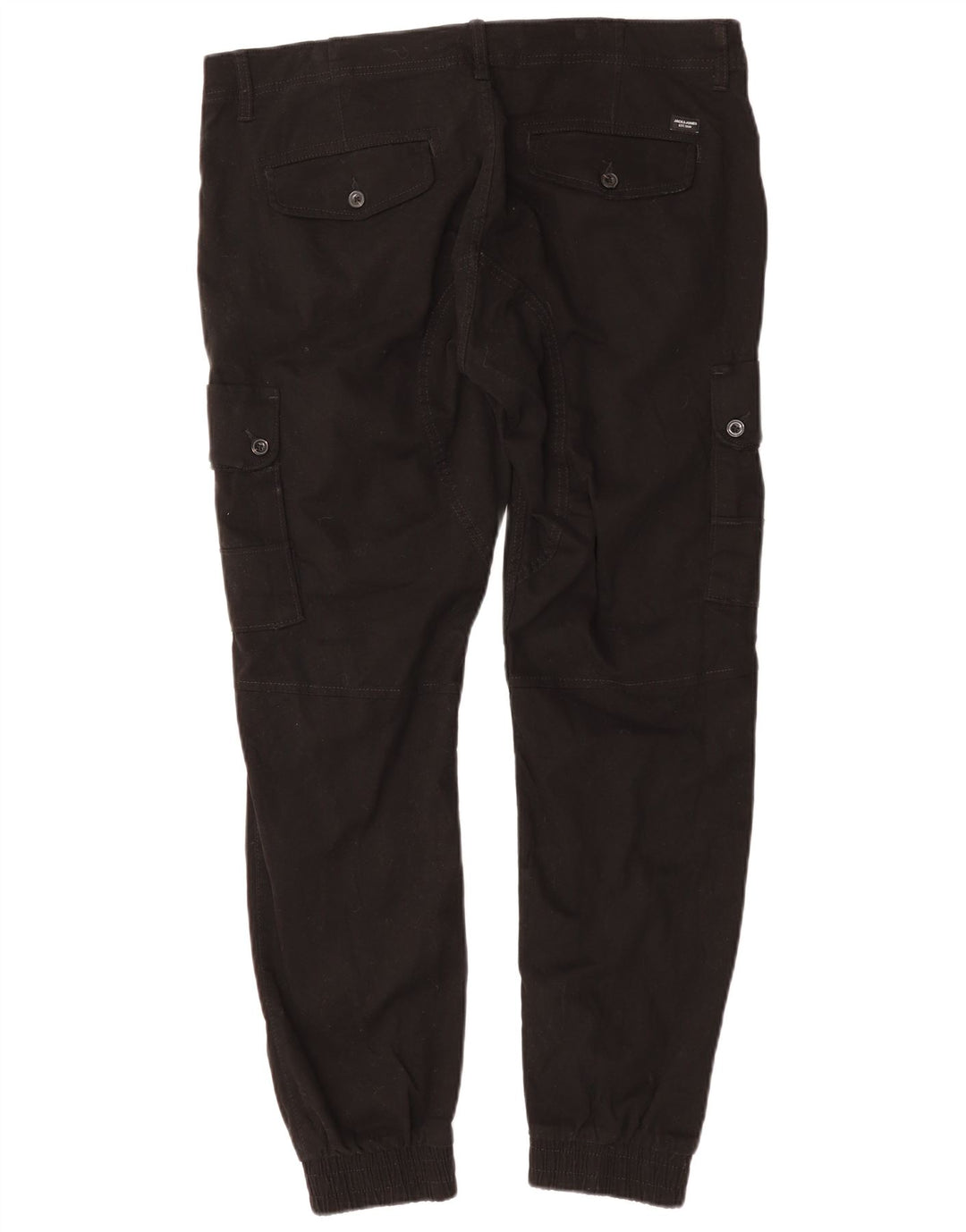 JACK & JONES Pantaloni cargo conici pentru bărbați, W36 L29, bumbac negru