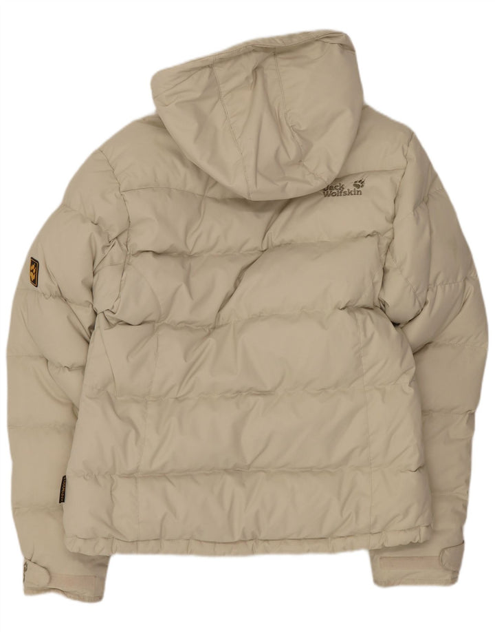 Jack Wolfskin Jachetă căptușită cu glugă pentru femei UK 10 Small Bej Poliamidă
