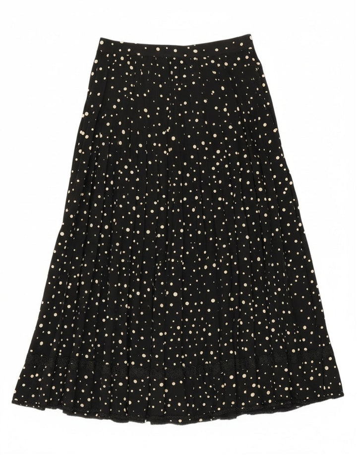 Fusta A-Line pentru femei Vintage W28 Medium Black Spotted