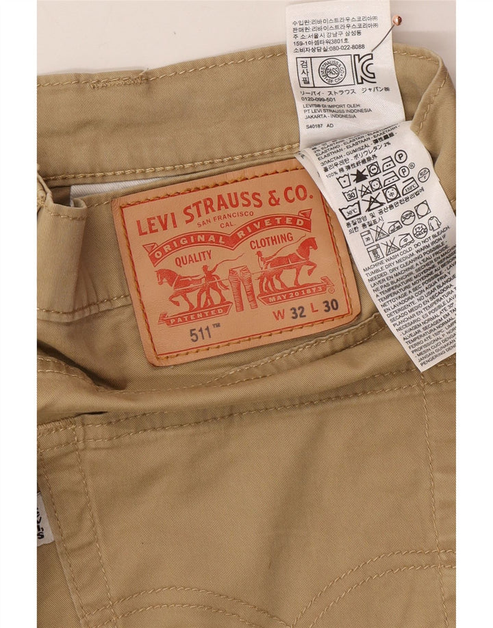Pantaloni casual LEVI'S 511 Slim pentru bărbați L32 L30 bumbac bej