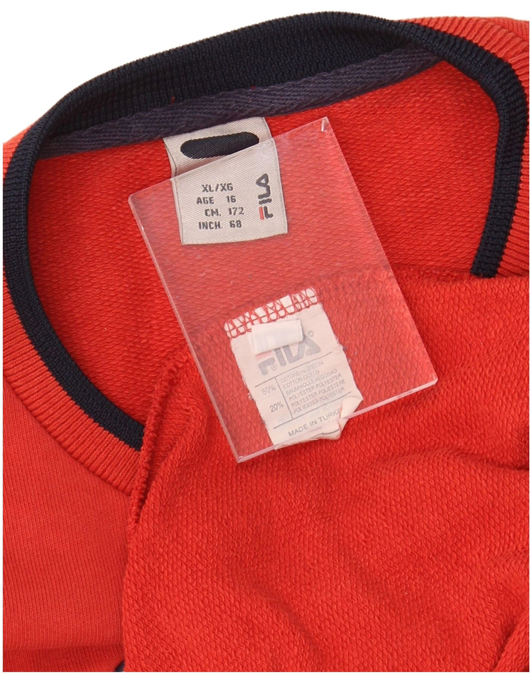 FILA Boys Graphic Sweatshirt Jumper 15-16 Years XL Red Cotton