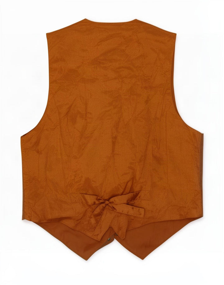 Vestă vintage bărbătească din piele intoarsa Mica Bej