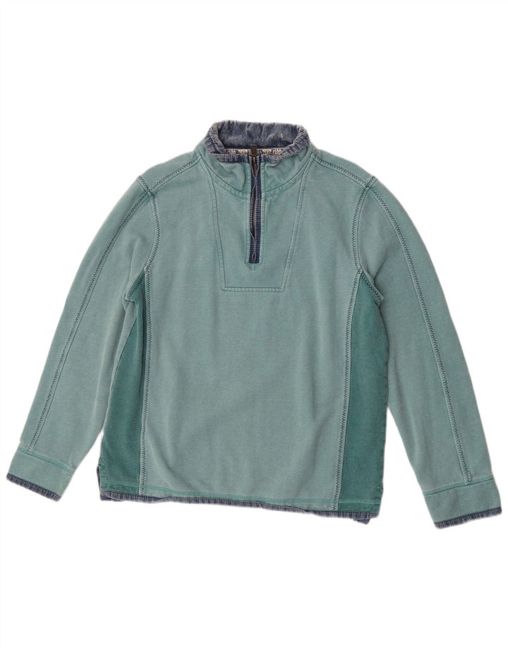 Fat Face pentru bărbați The Airlie Sweatshirt Jumper Medium Green Colorblock