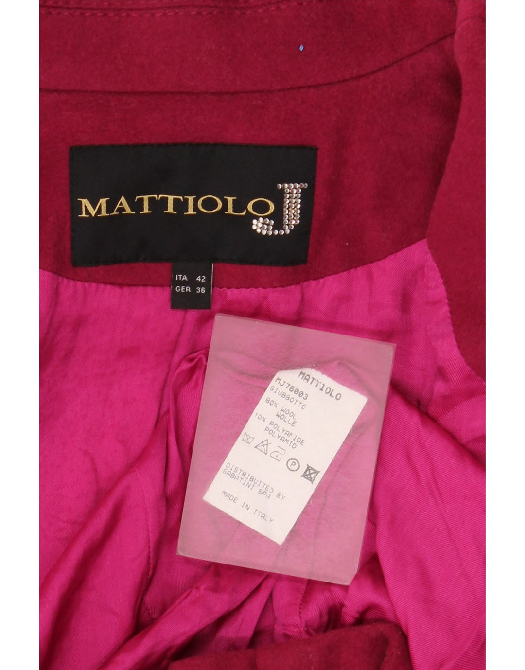 Geacă Blazer pentru femei Gai Mattiolo IT 42 Lână Roz Mediu
