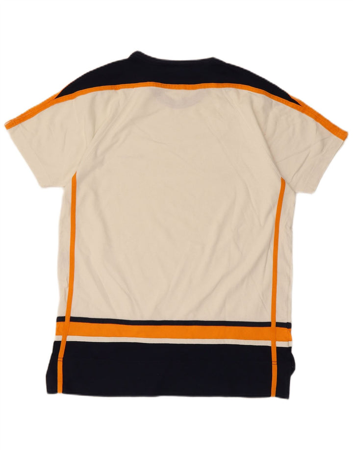 Tricou pentru bărbați Champion Top mediu alb din bumbac color bloc