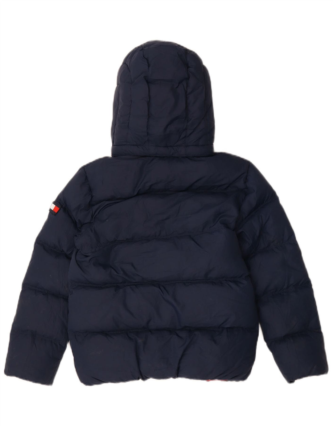 Jachetă căptușită cu glugă Tommy Hilfiger pentru băieți 9-10 ani poliester bleumarin