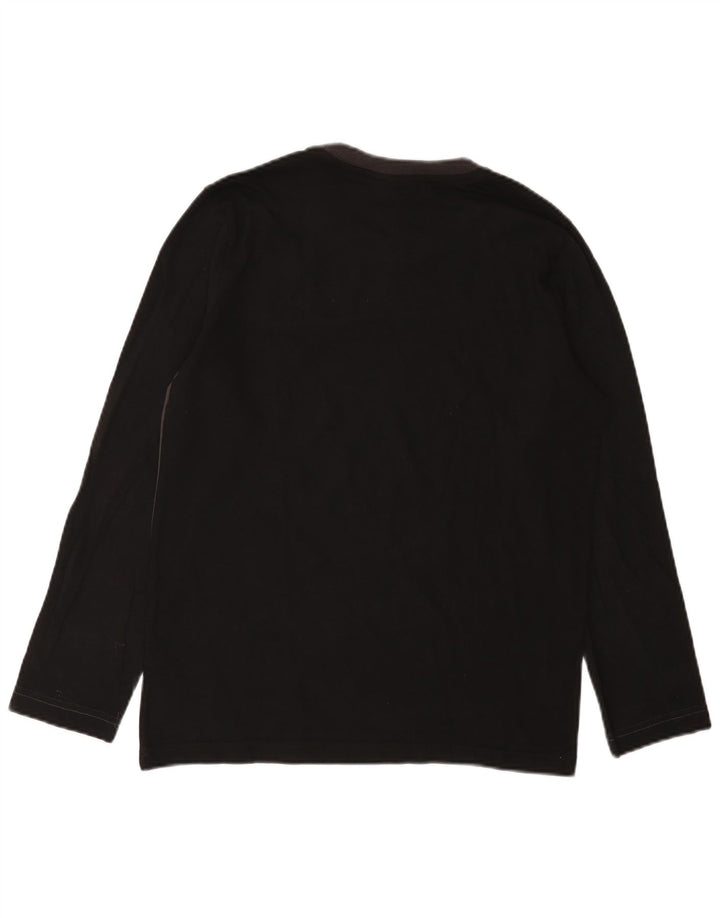Tricou cu mânecă lungă Puma pentru bărbați, negru, color block, din bumbac