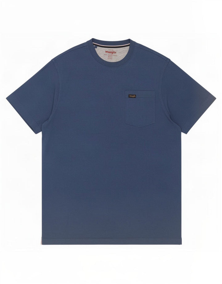 Tricou pentru bărbați Wrangler Top Medium Blue Bumbac