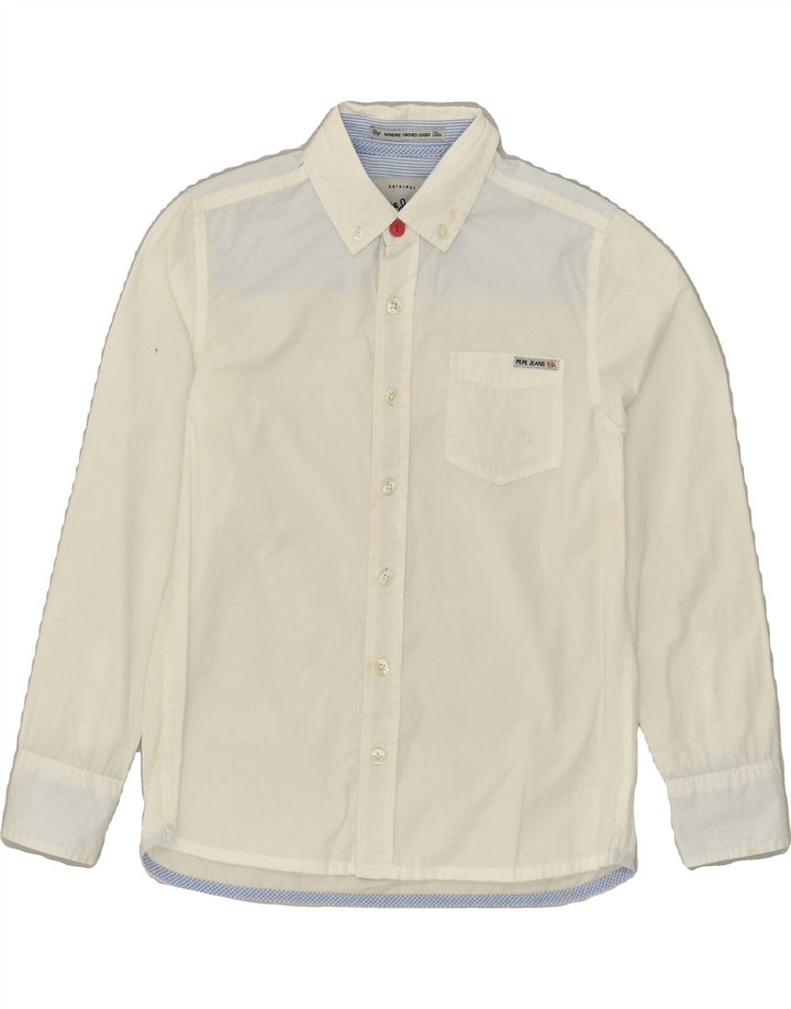 PEPE JEANS Boys Shirt 7-8 Years White | Vintage PEPE Jeans | Thrift | Second-Hand PEPE Jeans | Used Clothing | Messina Hembry 