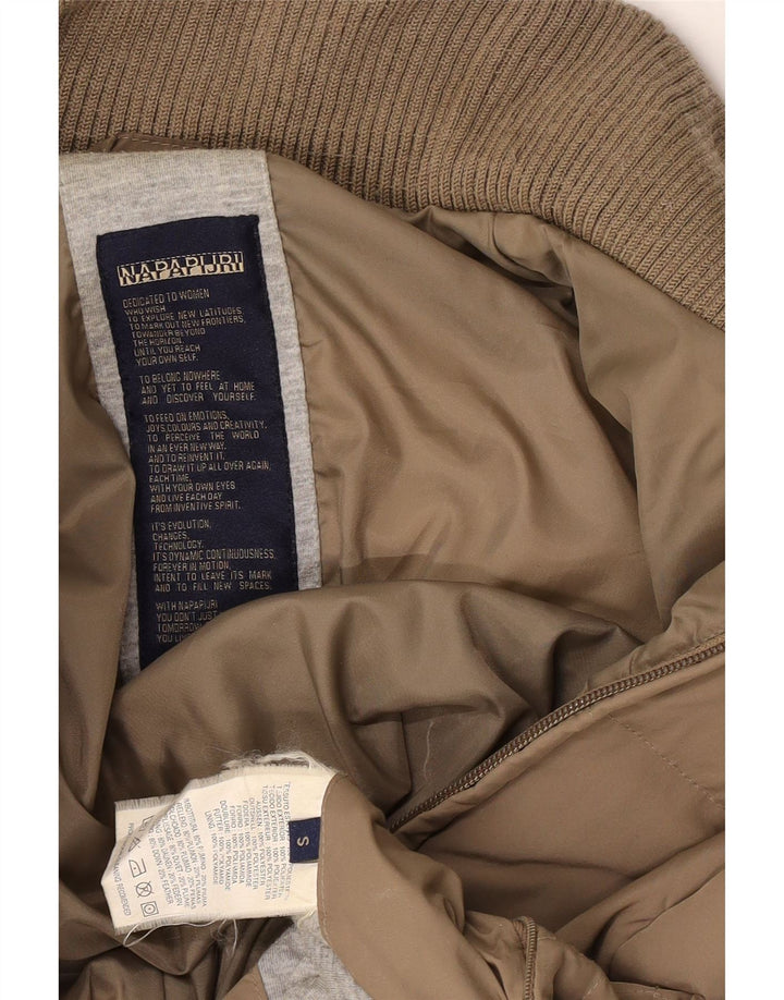 Palton căptușit pentru femei Napapijri UK 10 mic, maro, poliester