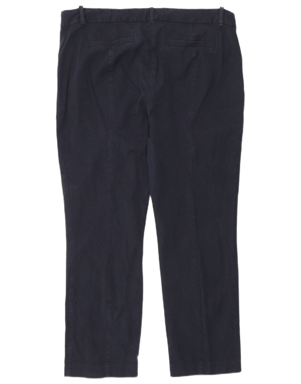 Pantaloni casual drepti pentru femei J. Crew US 16 2XL W38 L30 bleumarin Bumbac