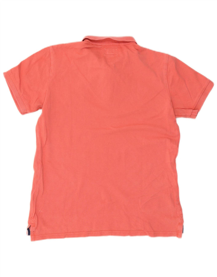 Tricou polo pentru bărbați Superdry, bumbac roz mediu