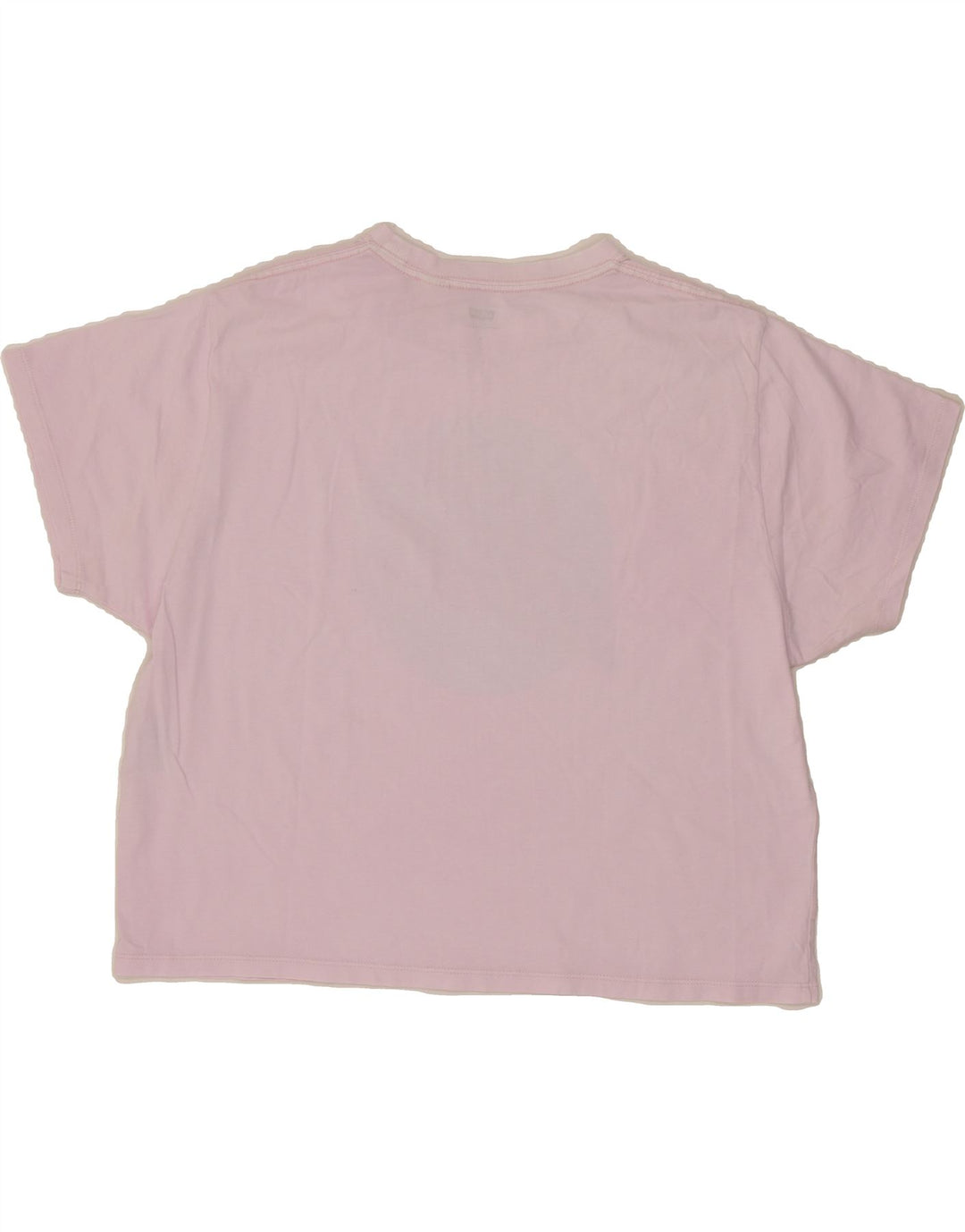 LEVI'S Womens Crop Graphic T-Shirt Top UK 14 Medium Pink Vintage Levi's and Second-Hand Levi's from Messina Hembry 